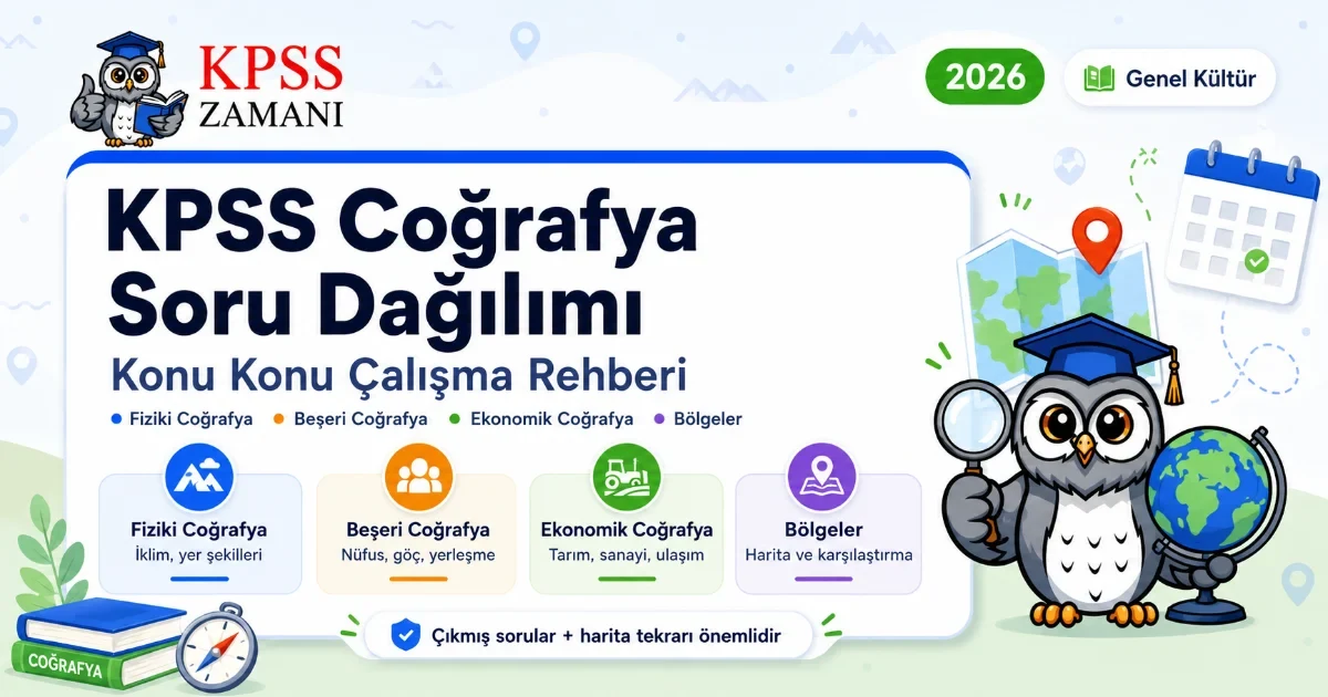 KPSS Coğrafya Soru Dağılımı: Adaylar Nasıl Çalışmalı?